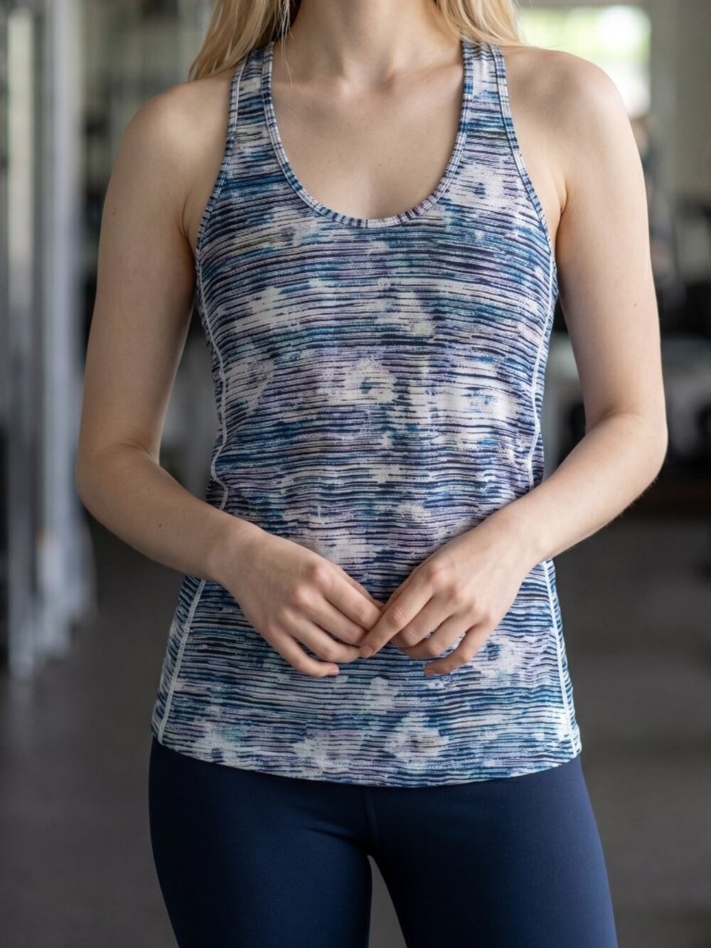 Lululemon Blurry Belle Racerback Tank Fitted Workout Top, S (Approx.)